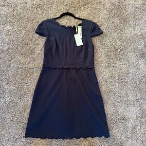 NWT Mauvette ‎ Middleton Ponte Navy Dress Size M Career Office